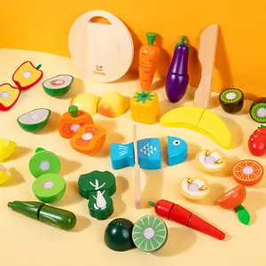 Cuchillo de madera seguro para niños, juguete educativo Montessori para  cortar frutas y verduras - AliExpress