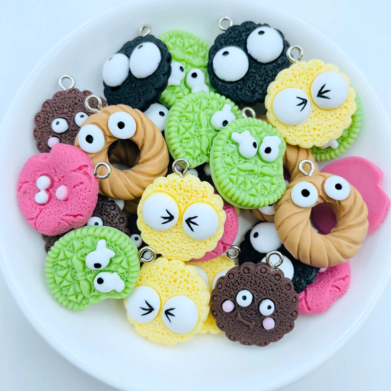

10Pcs New Korea Cute Cartoon Simulation Biscuit Series Pendant Charms Beverages Jewelry Findings DIY Earrings Jewelry Making D92