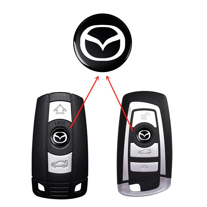 Наклейка на ключ автомобиля 1114 мм, брелок-эмблема для Mazda CX-5, CX-30, CX-3, VW GTI, R, Golf, Passat, Magotan, Tiguan (art.: 3920dc6d32cfe) - 3920dc6d32cfe