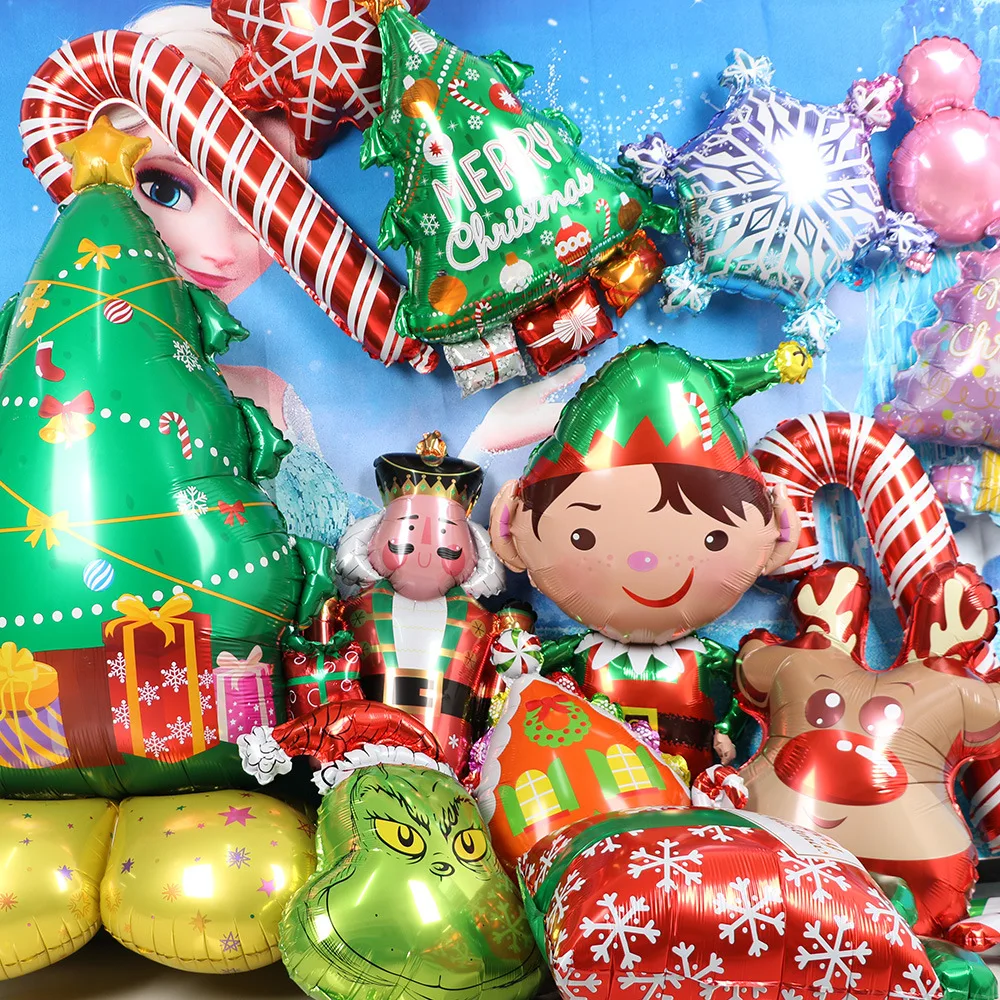 

Christmas Aluminum film Balloon Nutcracker Elk Sled Christmas Tree Merry Christmas Theme Party Decoration Foil Balloon