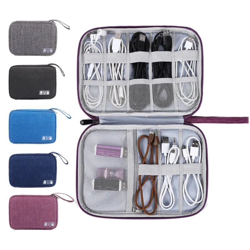 Portable Travel Cable Organizer Bag Waterproof Electronic Storage Bag Carrying Case Earphone Charge Power Bank Digital Pouch