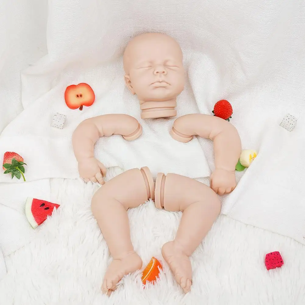 

17 Inches Sleeping Lifelike Vinyl Unpainted Unfinished Cute Blank Parts Kit Diy Soft Real Lifelike A9n5