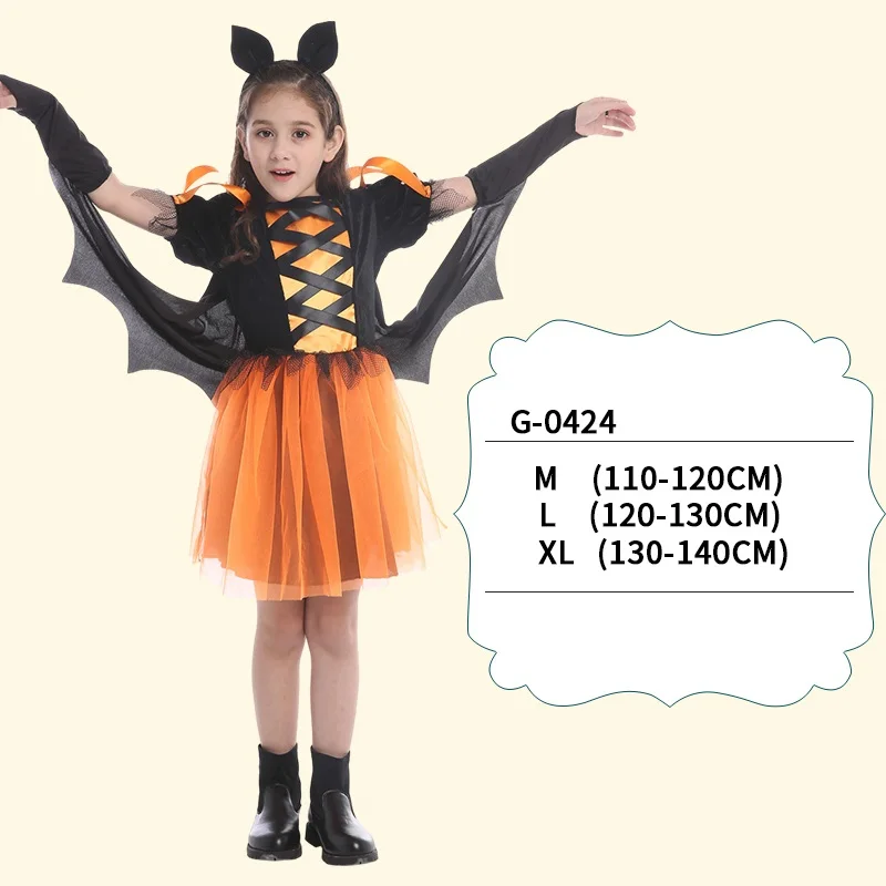 Костюмы На Хэллоуин Для Детей Платье Тему Ведьмы Девочек С Крыльями Летучей Мыши