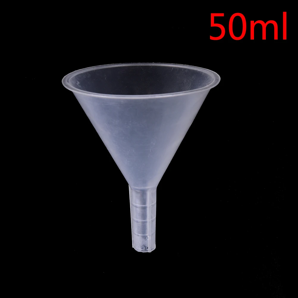 

50ml 1/2" Mouth Dia Laboratory Funnel transfer perfume Liquid Plastic Filter Funnel Chemistry Equipment