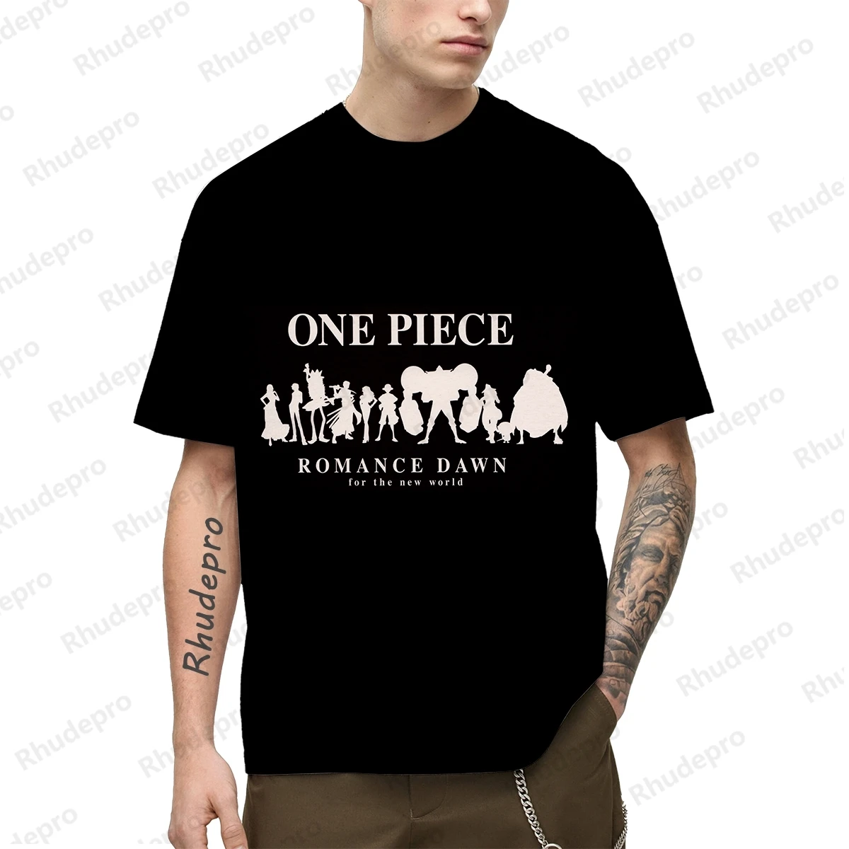 Унисекс Y2k Модный Топ Полной Длины С Короткими Рукавами Футболка One Piece D Луффи