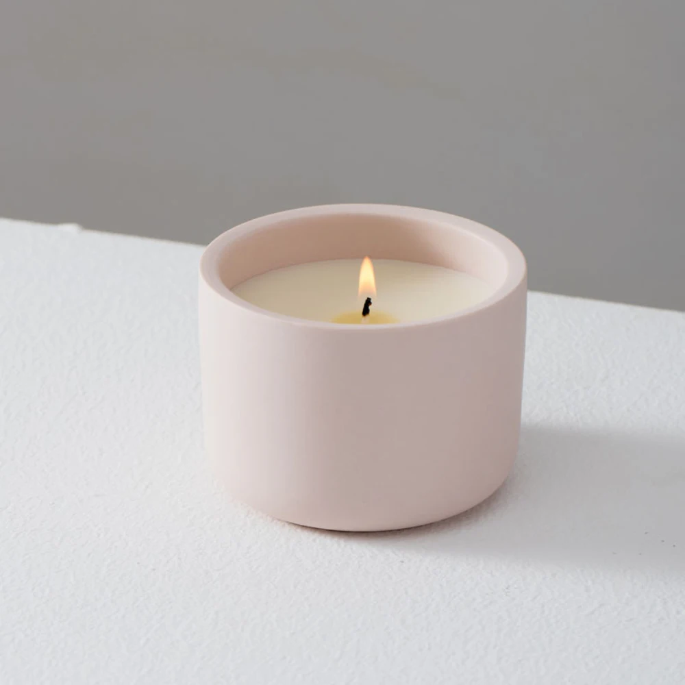 

Home Ceramic Candlestick Handmade Nordic Style Handmade Fragrance Candle Wax Storage Box Household Thick Home Craft Decoration