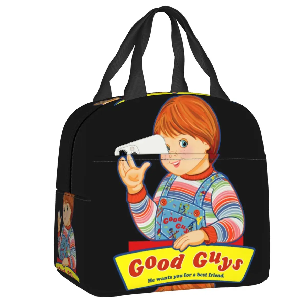 Chucky's Gym Good Guys Insulated Lunch Bag for Women Waterproof Chucky Doll Cooler Thermal Lunch Box Beach Camping Travel
