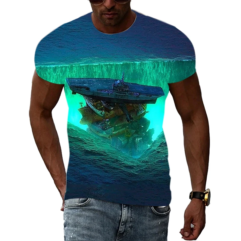 

Мужские и женские футболки с коротким рукавом, круглым вырезом и 3D-принтом