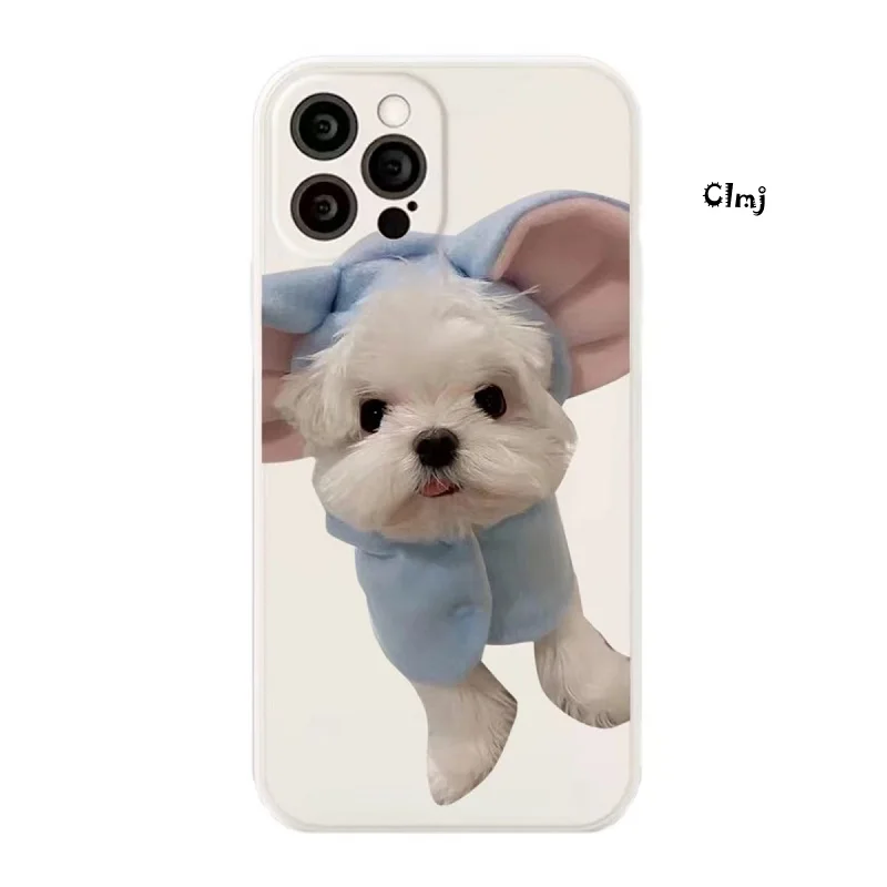 Clmj Симпатичный чехол для телефона собак iPhone 13 11 Pro 14 Plus 12 Mini X XS Max XR Samsung Galaxy S22 S23