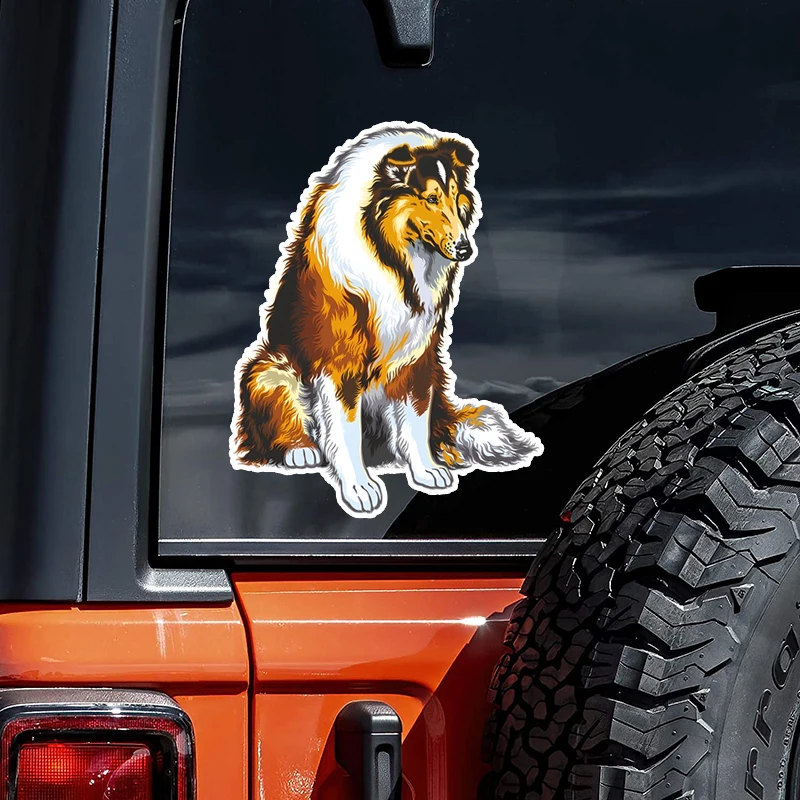 DK84 Dog Collie Автомобильные Наклейки Самоклеящиеся Водонепроницаемые Устойчивые К