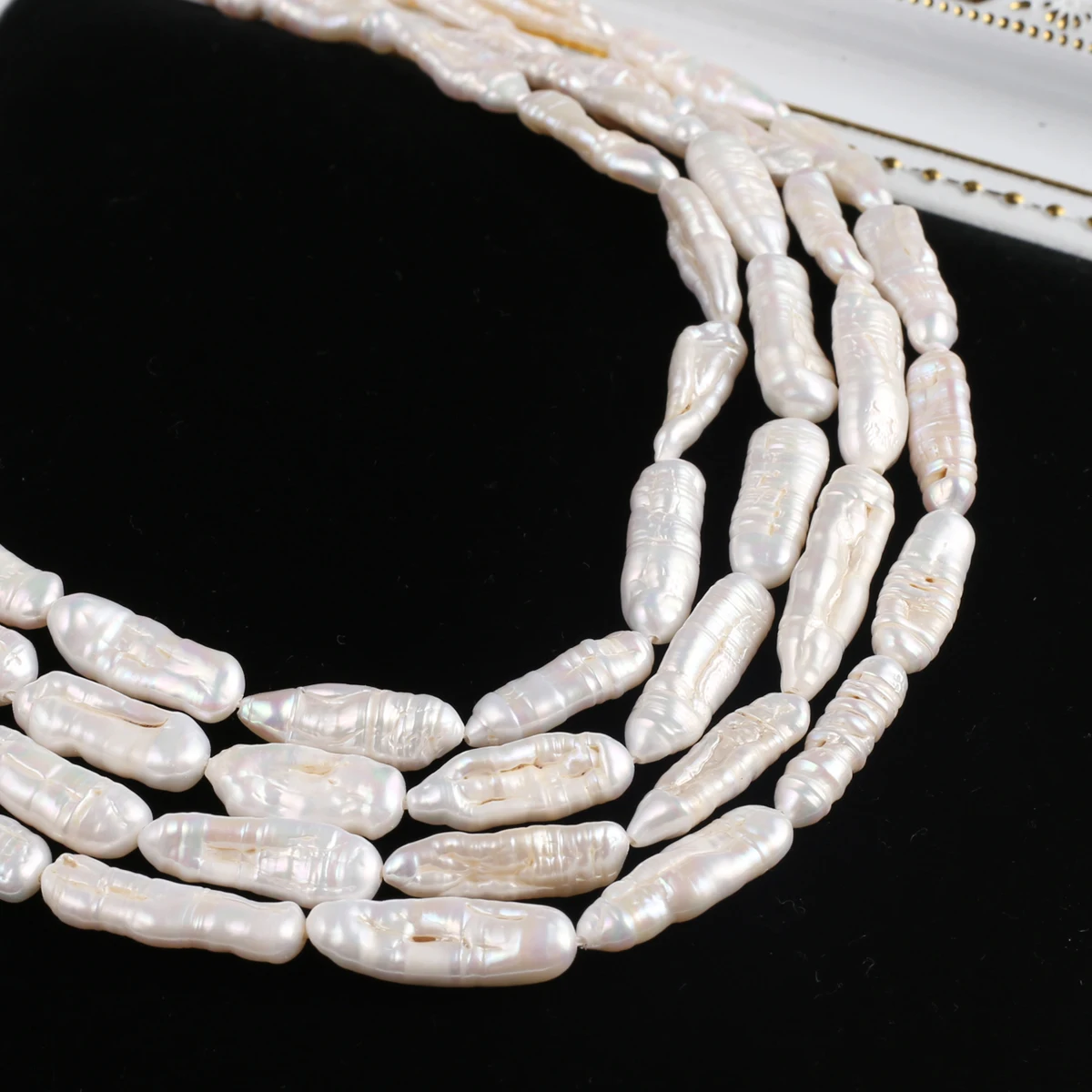 

Natural Irregular Shaped Pipa Pearl Beads 5x15-6x17mm Jewelry Making DIY Necklaces Earrings Accessories Gift