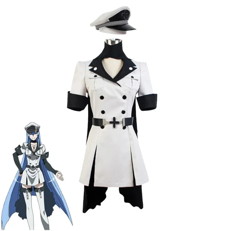 Аниме Akame Go KILL! Esdeath Косплей Костюм Для Взрослых Унисекс Сексуальное Пальто Шарф