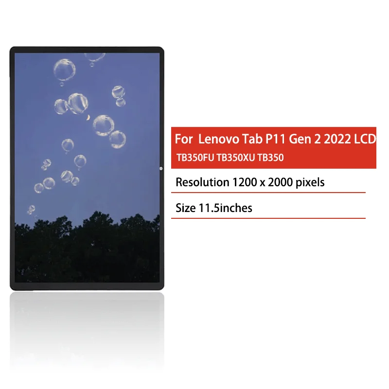 Фото 11,5-дюймовый ЖК-дисплей с сенсорным экраном для Lenovo Tab P11 Gen 2, дигитайзер в сборе TB350FU TB350XU TB350, замена дисплея №2