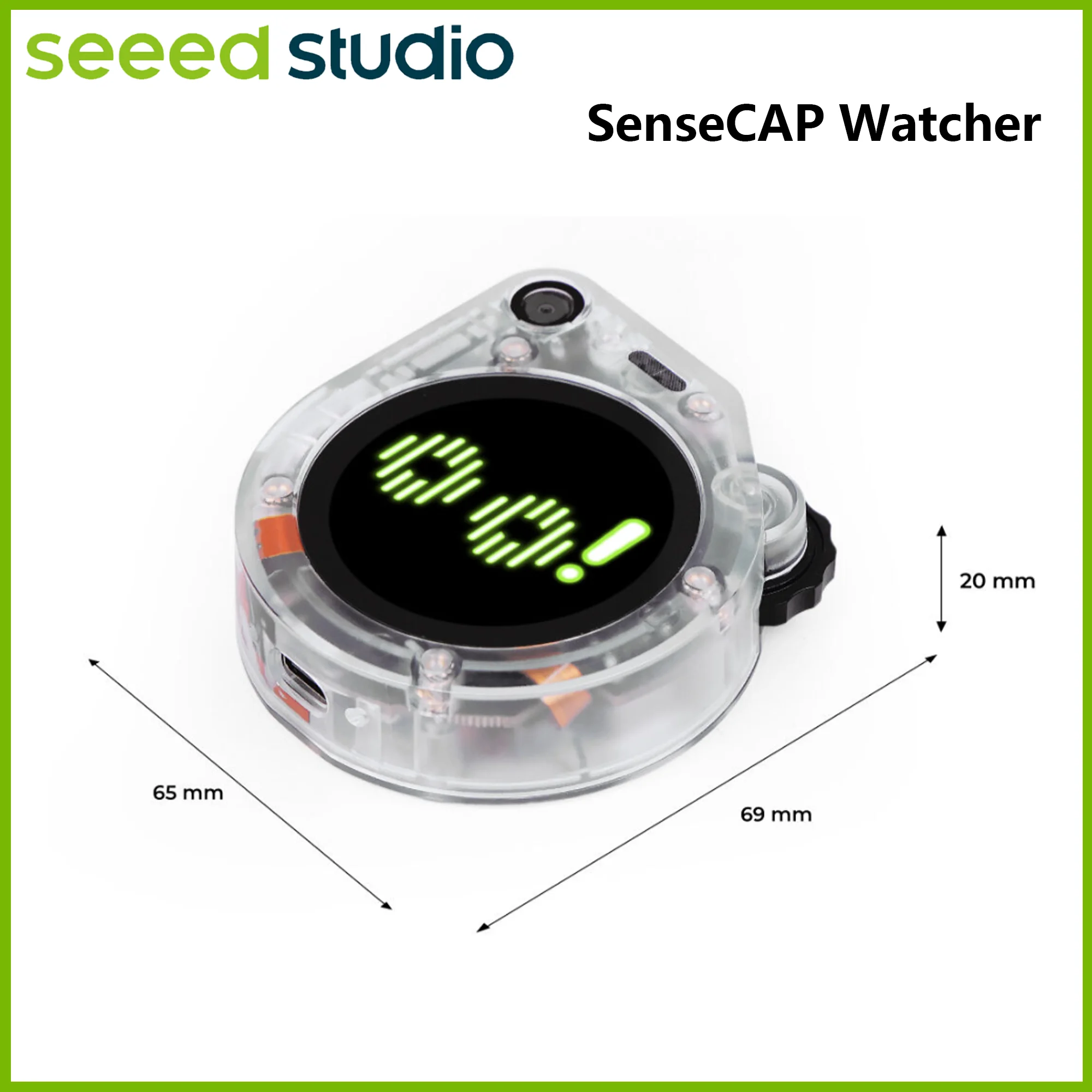 SenseCAP Watcher W1-A Clear Enclosure-AI Agent для умных помещений встроенный на ESP32S3 Himax WiseEye2 HX6538