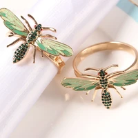 peandim new metal napkin rings animal dragonfly style napkin buckle wedding party paper towel ring decoration 12pcslot