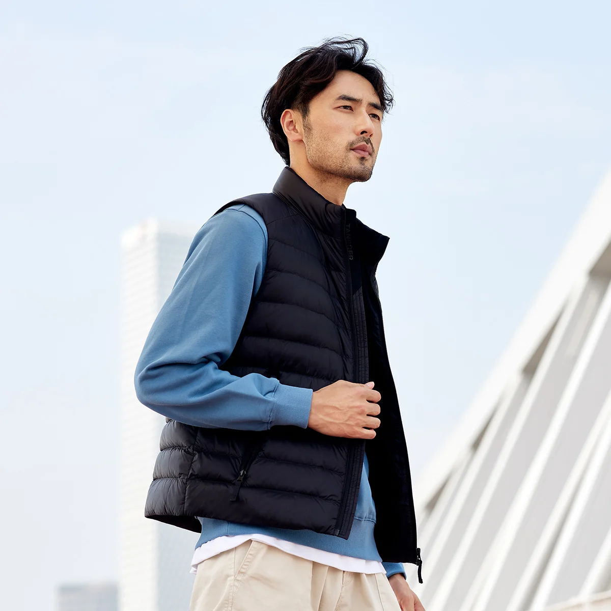 TANBOER Filling Power 600+ Anti-wrinkle Winter Vest Packable 90% Duck Down Sleeveless  Jakcet TF216023