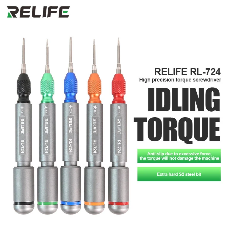 

RELIFE RL-724 High-Precision Torque Screwdriver 5 Types Torque Does Not Hurt the Machine Extra Hard Bit Magnetic Adsorption