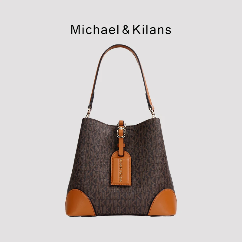 

Роскошная дизайнерская дамская сумочка MK Bag MICHAEL & KILANS, сумка на плечо с цветочным рисунком, вместительная Ретро сумка-мешок