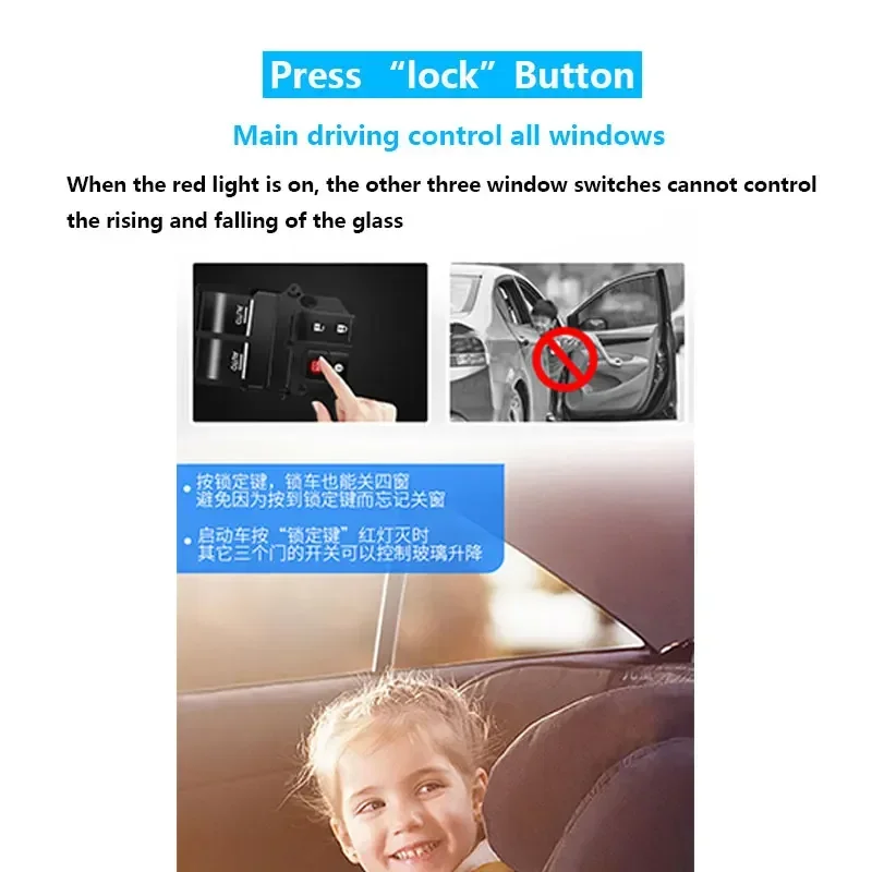 Для Honda Fit Jazz Vezel XR-V XRV City 2014-2020 белая подсветка электрическое стекло управления