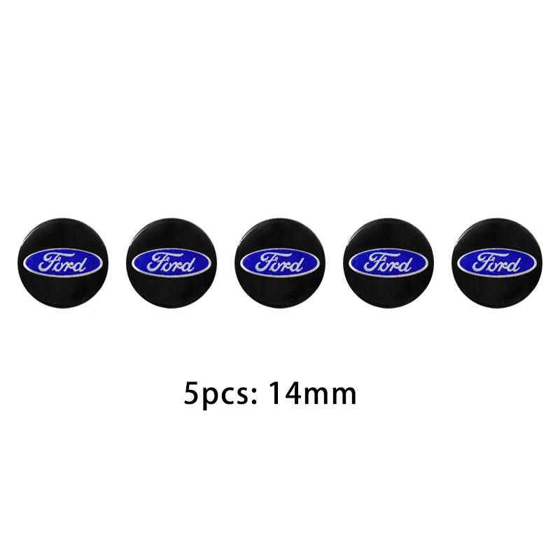 

14 мм наклейка с логотипом ключа управления автомобиля, аксессуар для Ford Kuga Transit Ecosport ESCORT Fiesta Mk7 Focus Ranger Mondeo Mustang Transit