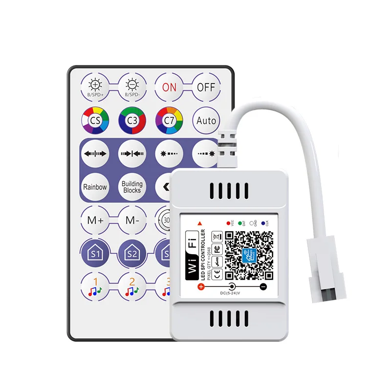 RGB-контроллер для светодиодной ленты WS2811 WS2812B 5 В постоянного тока 12 24 Wi-Fi Pixel rgb LED