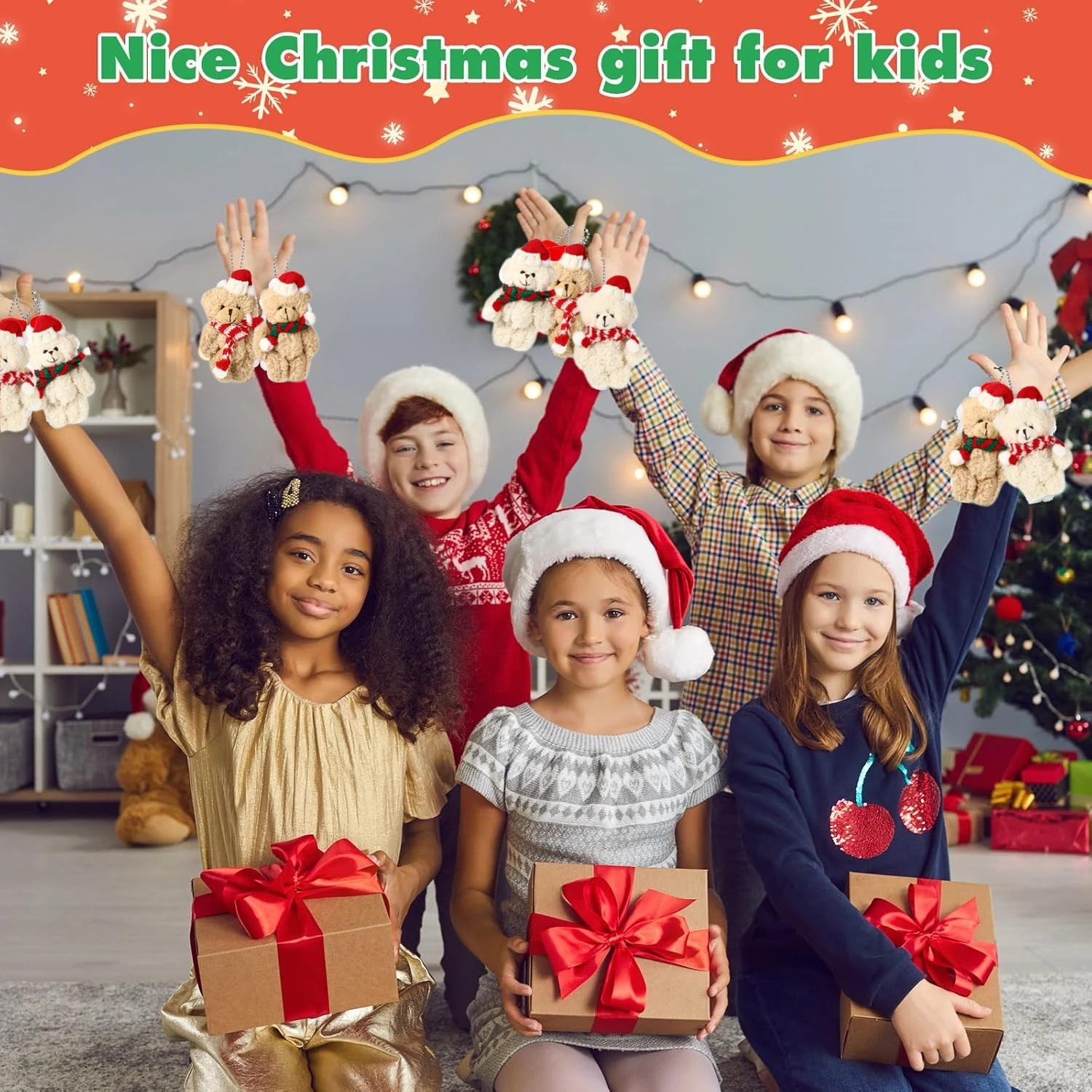 40/36/24/12 шт. рождественские плюшевые мишки подарок рождественский медведь подарки