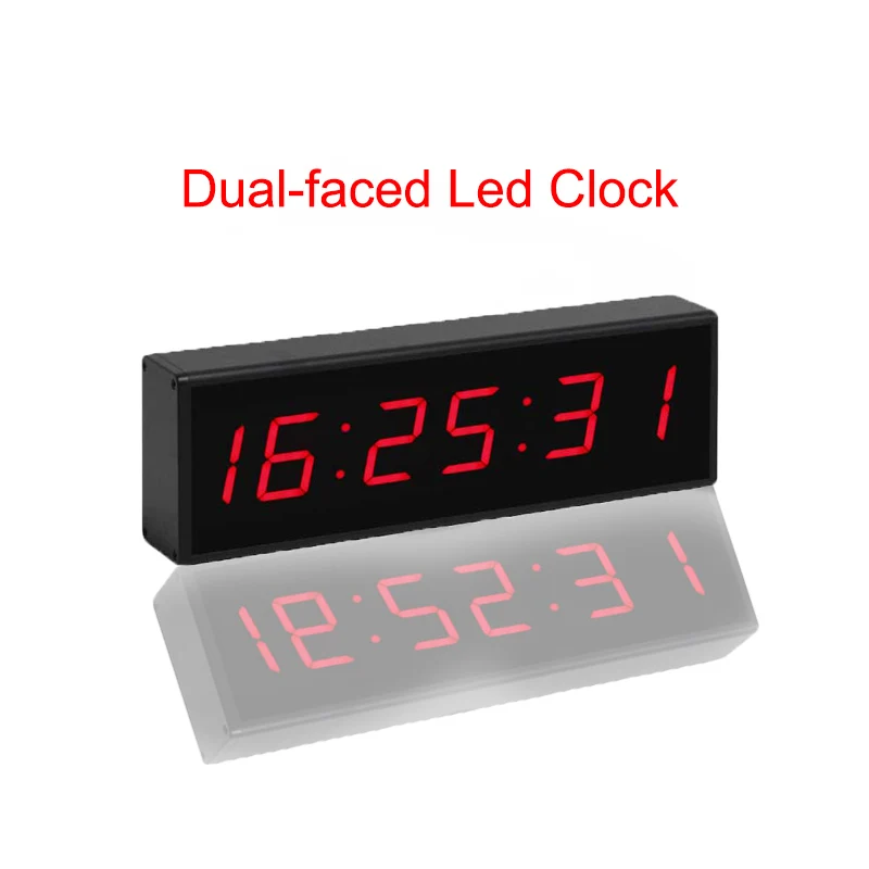 

2023 New 3 Inch Double Faced Indoor/Outdoor LED Race Timing Clock 6 Digits Countdown/Count Up Timer with 12/24 Hour Format