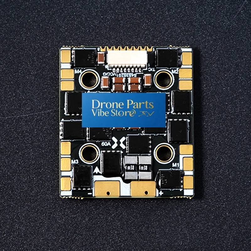 Фото Полетный контроллер Foxeer Reaper F4 Slim Min 60A 4-в-1 ESC BLHeli32 3-8S 128K 20x20мм для FPV-дронов, гоночных и фристайл-квадрокоптеров, аксессуары для DIY-сборки №2