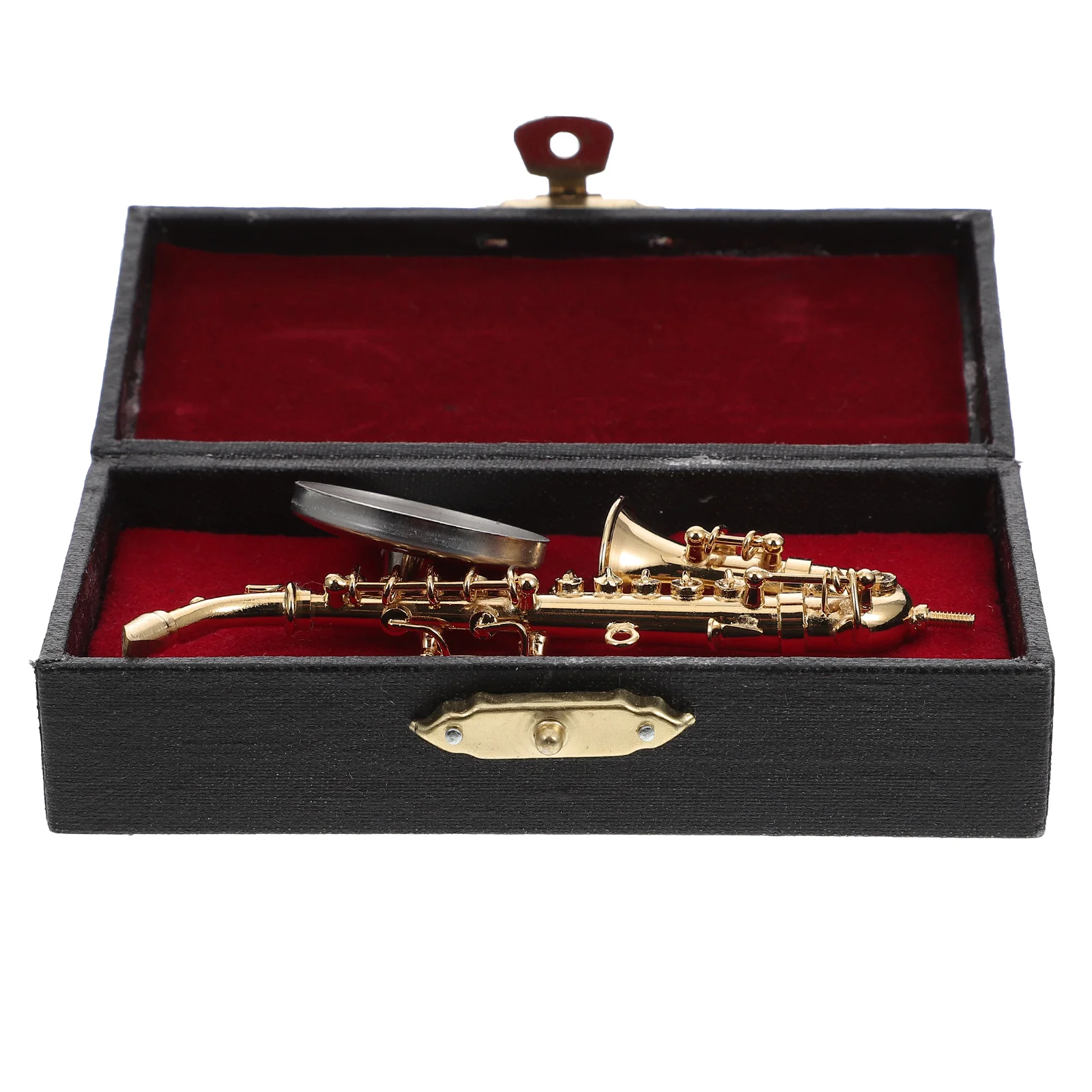 

1 Set Delicate Mini Saxophone Desktop Ornament Musical Instrument Model Adorn