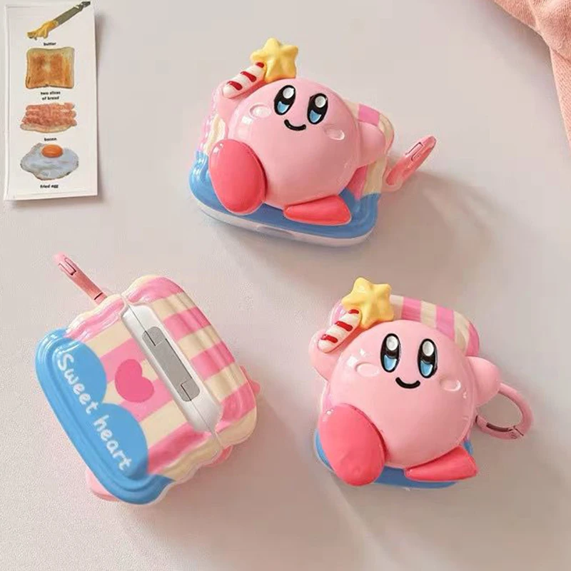 

Милый аниме Kirby Airpods чехол Fro 1 2 3 Pro Kawaii мультфильм 3D защитный рукав Bluetooth наушники коробка сумка игрушки девочка подарки