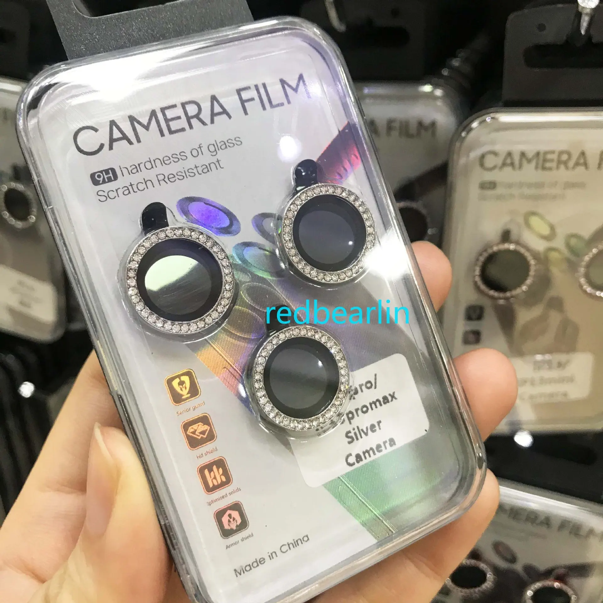 100pcs Diamond Metal Camera Protector for IPhone 14 12 13 Mini Camera Protector Back Camere Len Protection Glass with retail box