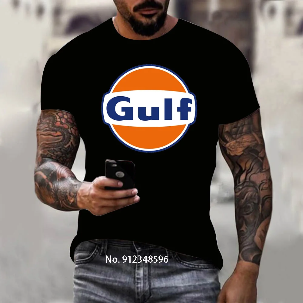 

summer Vintage t-shirt men brand cotton teeshirt Gulf Oil Rusty Sign Vintage Distress Logo many color unisex tees short sleeve