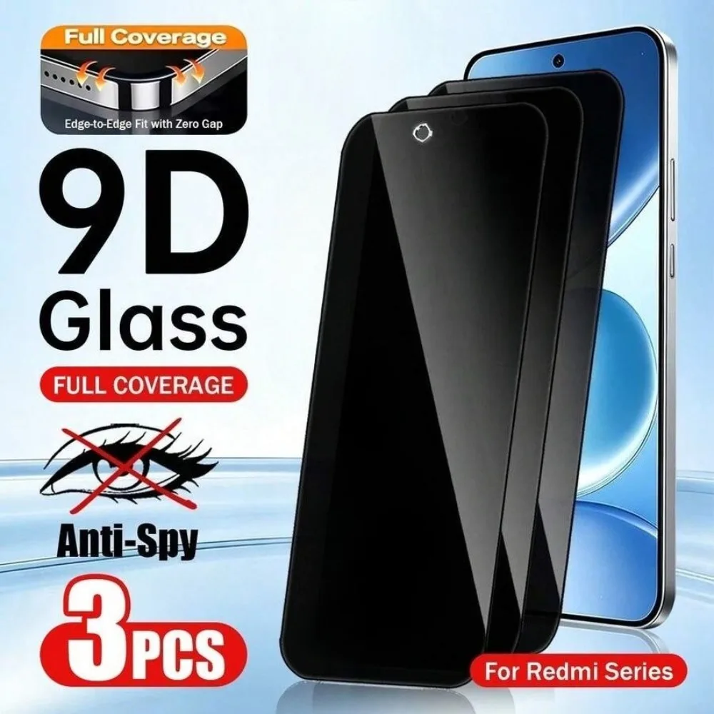 Фото 3 шт. Защитное стекло Privacy для Redmi Note 15 Pro 5G, 13, 12, 11 Pro, 14S, 12S, 11S, а также для Redmi 15C, 15, 14C, 13C, 12C, 10A №1
