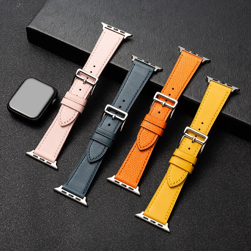 Leather strap For Apple watch band 44mm 45mm ultra 49mm 41mm 40mm Accessories wristband correa bracelet iWatch series 8 7 SE 6 5
