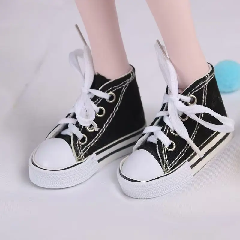 Фото 1 пара парусиновых туфель 7,5 см для куклы 1/3 BJD, аксессуары для кукол 60 см, мини-повседневные кроссовки, обувь с вышивкой для девочек, платье своими руками №3