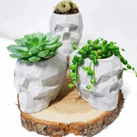 silicone molds for concrete flower pots storage box for handmade uv epoxy plaster faceted skull pen holder y9d1