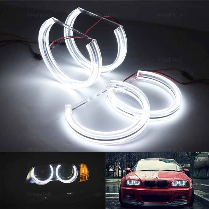 

Daytime Light White 146mm+131mm 318is 320i 323i LED Crystal Angel Eyes Halo Rings for BMW 3 5 7 series E36 E38 E39 E46 M3