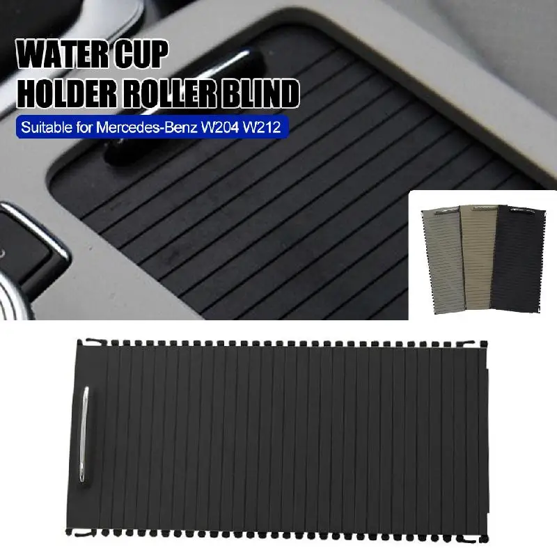 

Car Inner Indoor Cup Holder Centre Console Roller Blind Cover For Mercedes Benz W204 C C180 C200 C220 E W207 W212 E260 E300 LHD