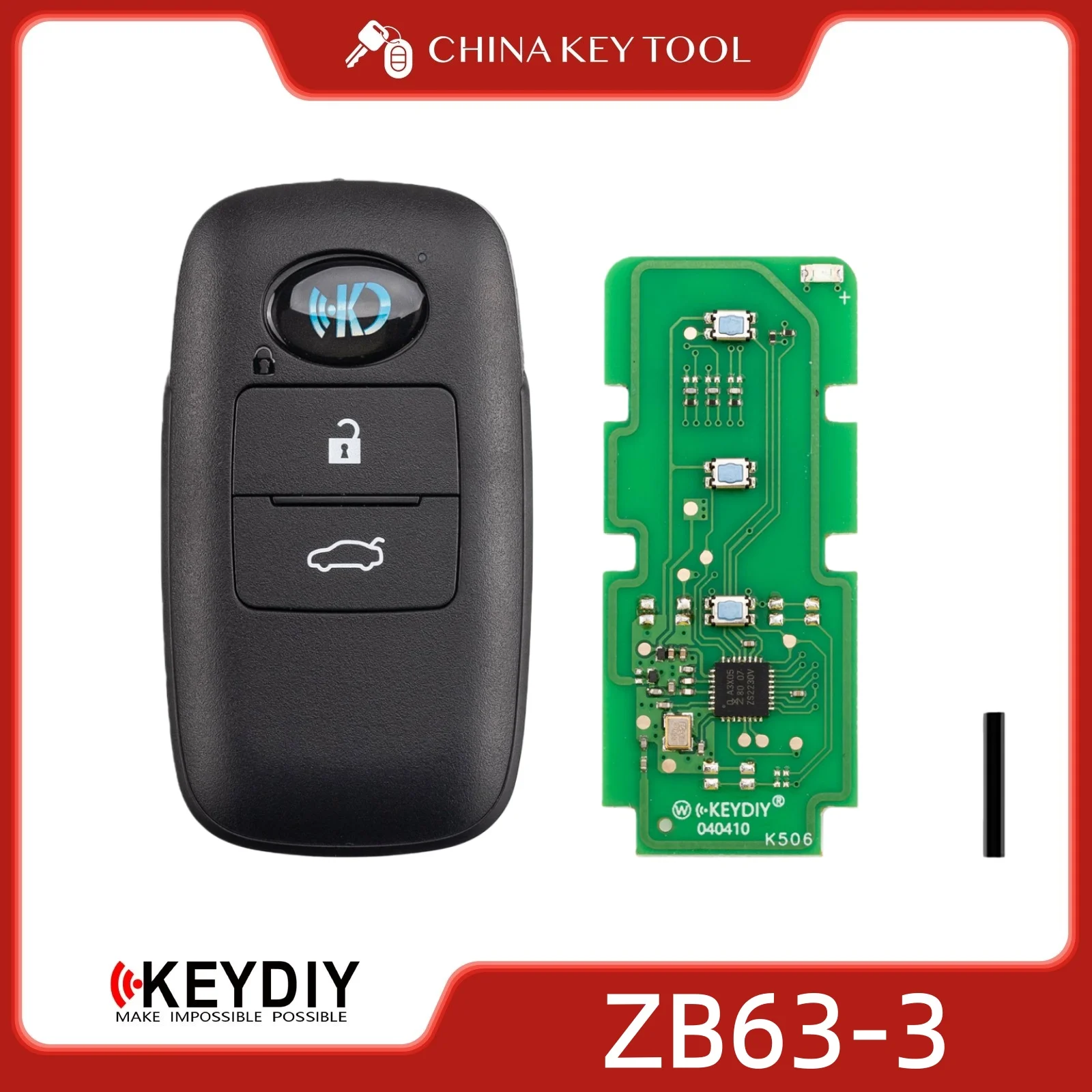 

KEYDIY KD ZB63-3 Универсальный интеллектуальный дистанционный ключ с 3 кнопками