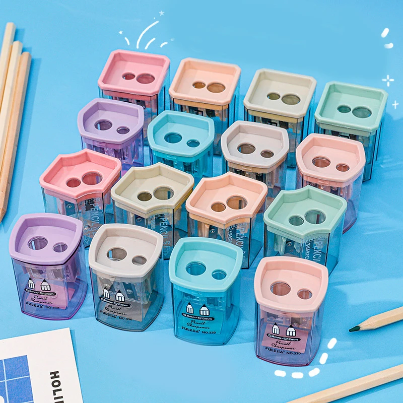 

Женская маленькая милая мультяшная точилка с двумя отверстиями карандаш кавайная точилка канцелярские принадлежности для студентов