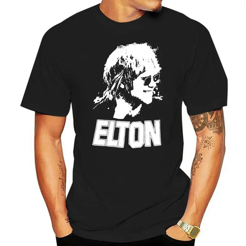 

Vtg Elton Джон концертный тур 1970 Vtg 1973 перепечатанная Футболка Harajuku уличная одежда мужская рубашка