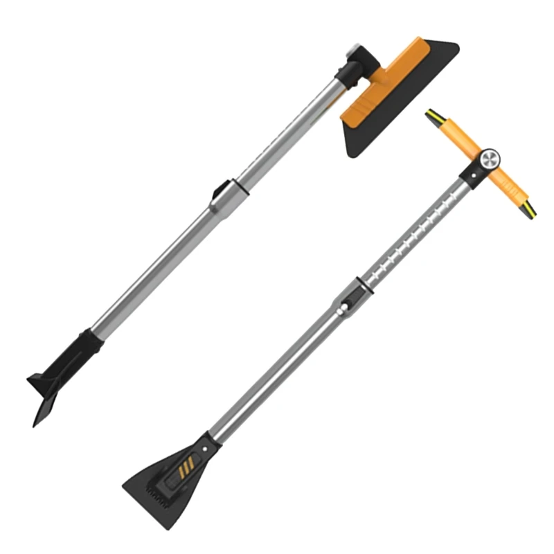 

Snow Removal Brush Scratch Free Ice Scraper Adjustable Snow Shovel for Car SUV