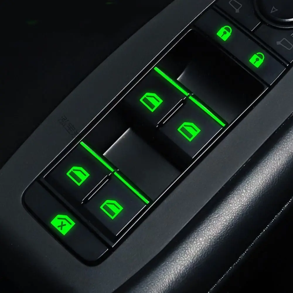 Наклейка на автомобильное окно и кнопки светящийся стикер наклейка