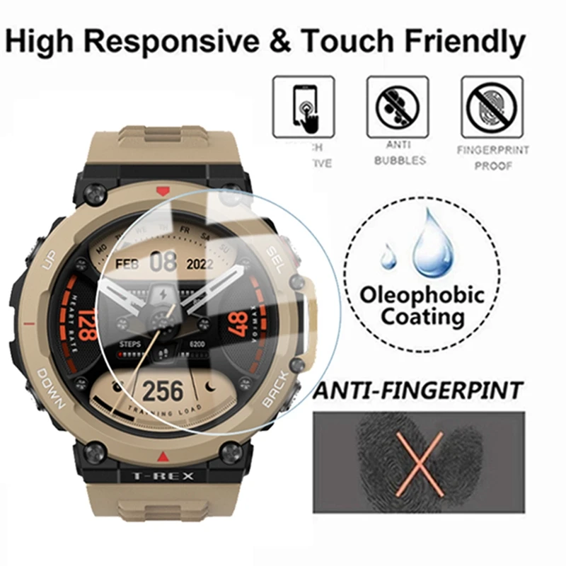 Закаленное стекло для смарт-часов Amazfit T-Rex 2 шт