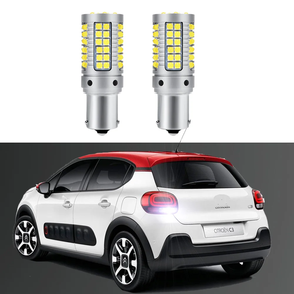 

2Pcs For Citroen C3 I II III 2002-2015 2016 2017 2018 2019 2020 Canbus Error Free LED Reverse Backup Backup Light