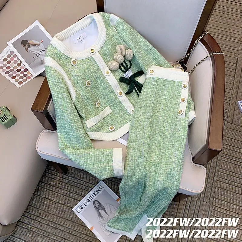 Женский спортивный костюм из двух предметов милый пиджак с длинным рукавом и