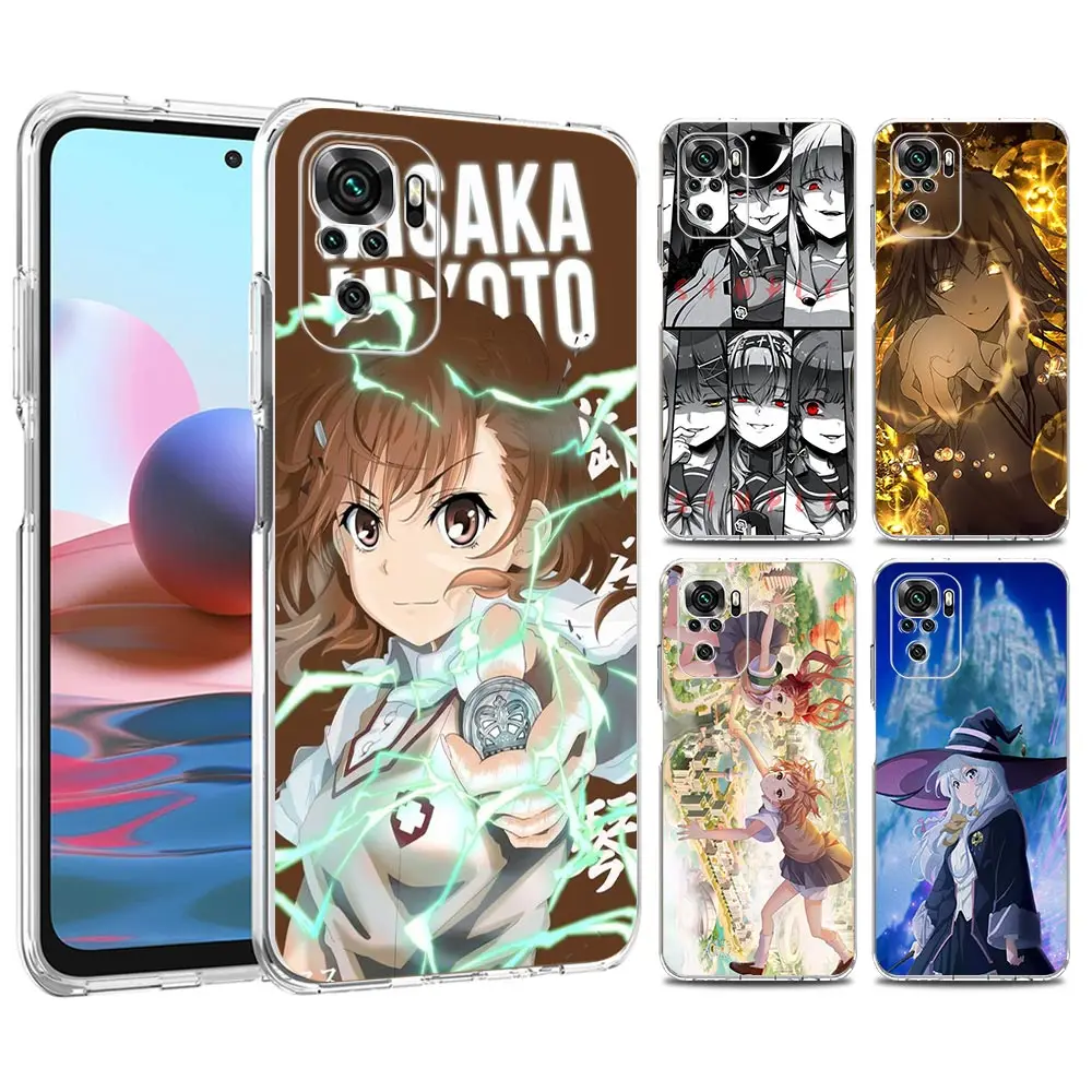 

A Certain Scientific Railgun Phone Case For Redmi Note 11 Pro 10 10S 9 8 8T K50 K40 Transparent Redmi 9A 9C 9T 7 7A Bags Cover