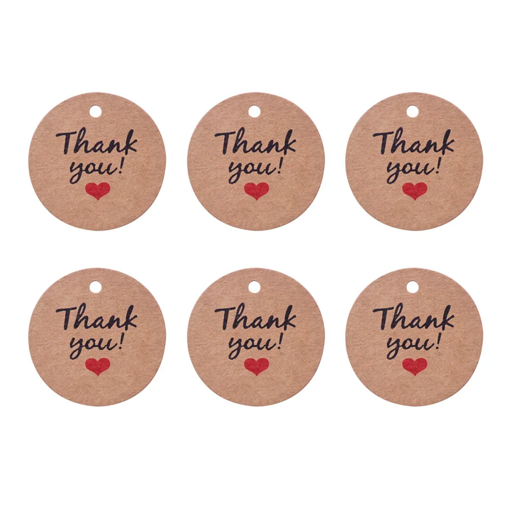 

100 PCS Paper Gift Tags without String Hanging Tags Paper Labels for Engagement Wedding Party Anniversary