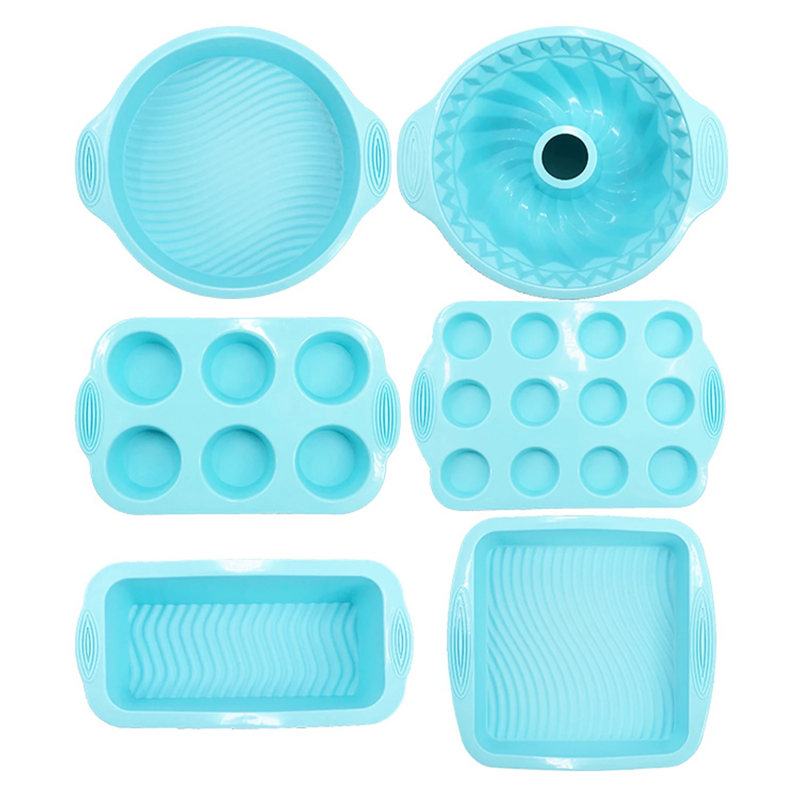 

6 шт., гибкие термостойкие антипригарные кухонные формочки для выпечки тортов