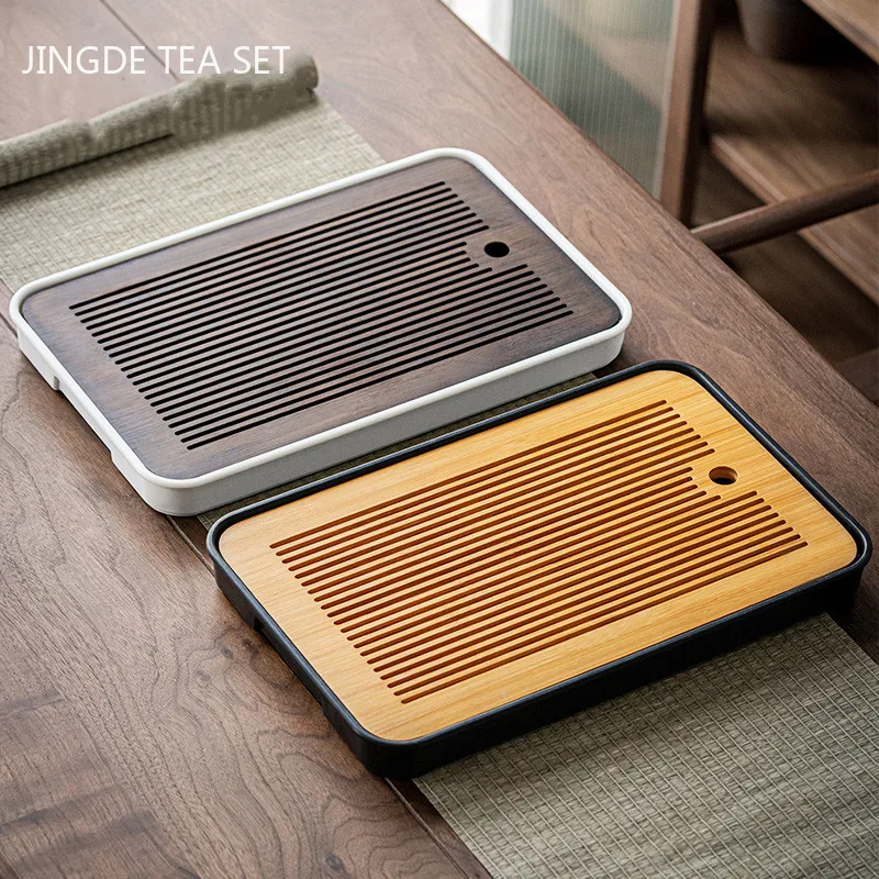 1 шт. античный бытовой бамбуковый поднос для чая дренажный хранения воды сухие